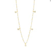 Gigi Supreme Classic 5 Diamond Necklace, White, Yellow Gold, 17.7"