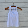 Christina top - white w/green logo