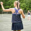 Sarah tank - navy w/royal blue straps