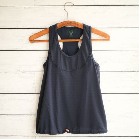 Anna tank (lite) - navy w/green logo