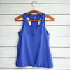 Anna tank (lite) - royal blue w/yellow logo