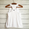 Anna tank - white w/navy logo