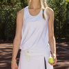 Anna tank - white w/navy logo