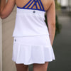 Carolina skort - white w/navy logo