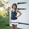 Olivia Skort - white w/navy trim