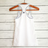 Practice tank - white w/navy logo