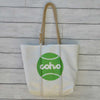 Sea Bags medium tote white w/green logo