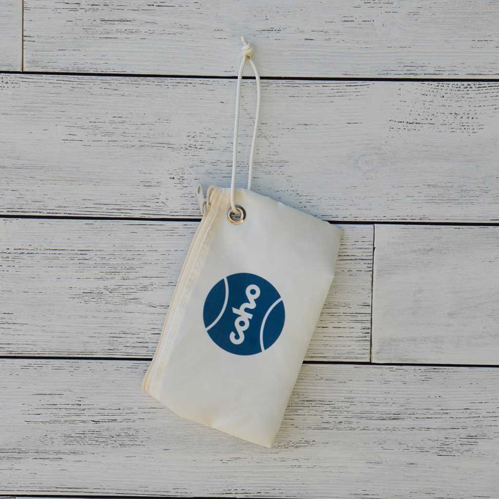 Sea Bags wristlet - white w/navy logo